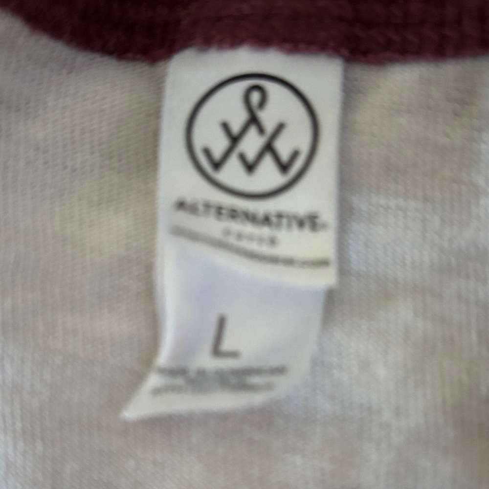 Unisex Burgundy and White Long Sleeve Henley Cigar City Brewing Tampa, Fl. - Picture 3 of 3